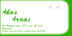 akos arvai business card